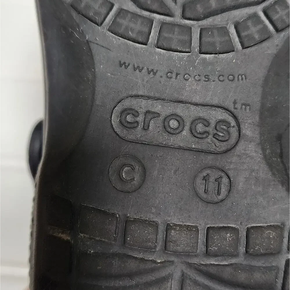 Crocs Kids Baya Black Clogs Sandals Size 11 Kids